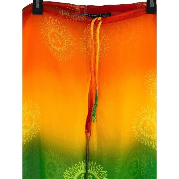 Indian tropical Fashion 2 Piece Swimsuit Coverup Top Pant Size Medium *FLAW* - Picture 11 of 16